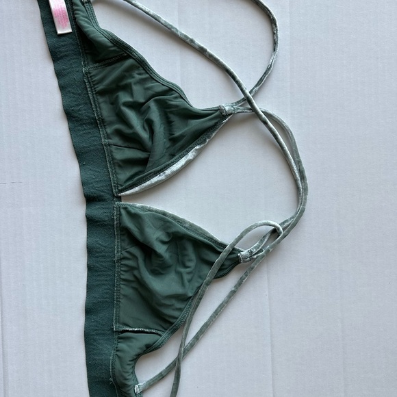 Mint Green Velvet XS PINK Bralette - Picture 4 of 6